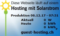Webhosting mit Solarstrom